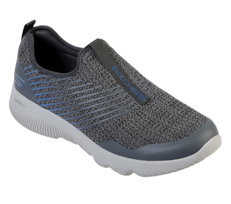 Skechers Herr Grå/Blå Slip On - Gorun Focus - Raptor - Sverige (TWDJV-9072)